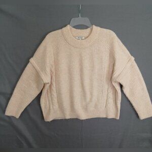 Cream Cable Knit Sweater cozy and stylish